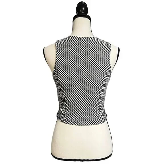 Halara Softlyzero Airy Black Gingham Sleeveless Tank Top Built In Bra Sz XL NWT - Picture 3 of 8